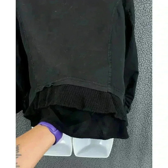 Torrid Black Button Front Blouse Sz 3 100% Linen Loose Pockets Plus Women's - Picture 9 of 11